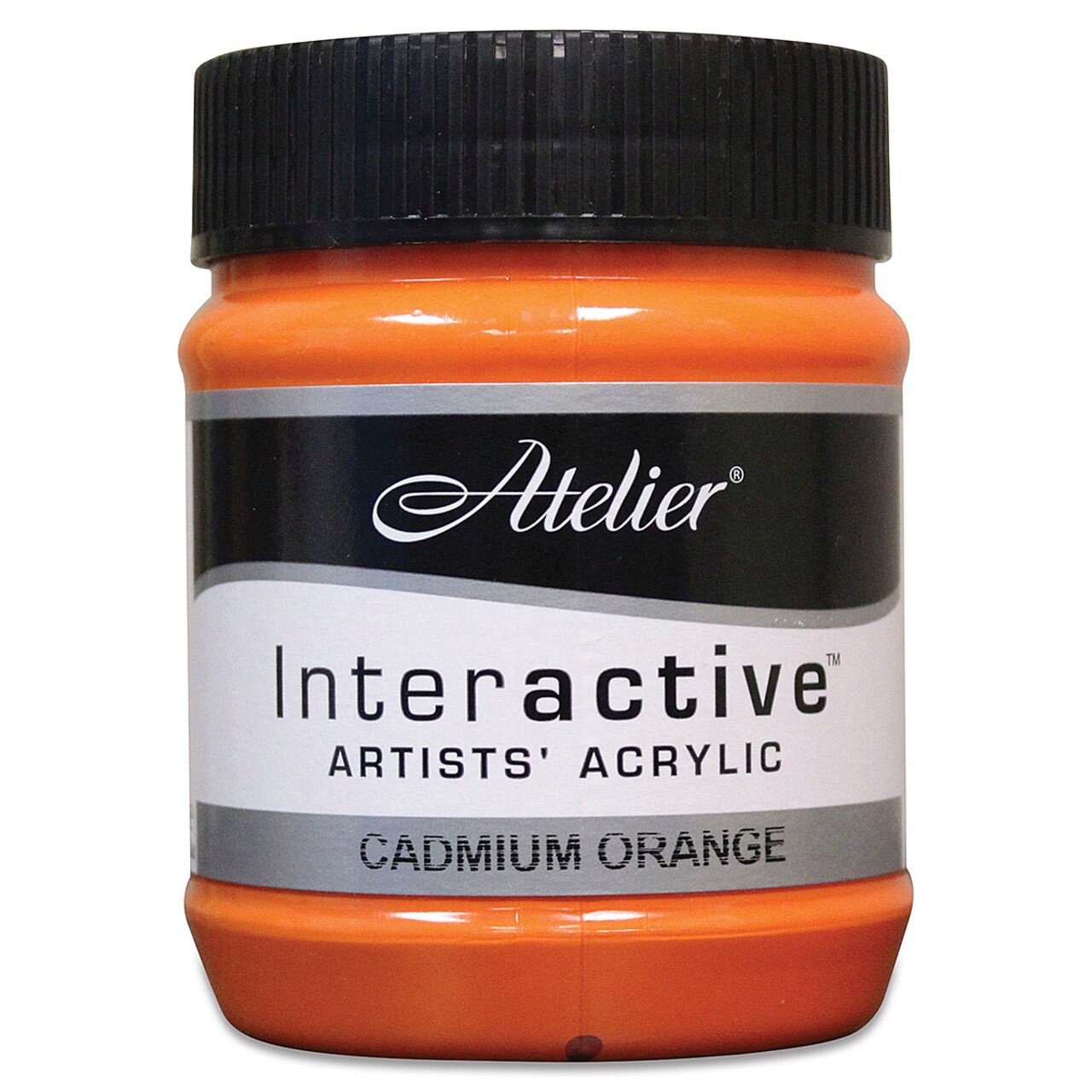 Chroma Atelier Interactive Artists' Acrylics - Cadmium Orange, 250 ml jar